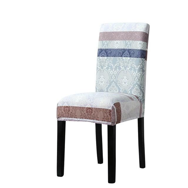 Print Pattened Dining Chair Cover Spandex Elastic Chair Slipcover Stretch Case For Chairs Wedding Hotel Banquet Fit Stretch Short Dining Room Chair Covers with Printed Pattern Banquet Chair Seat Protector Slipcover For Home Party Hotel Wedding Ceremony
