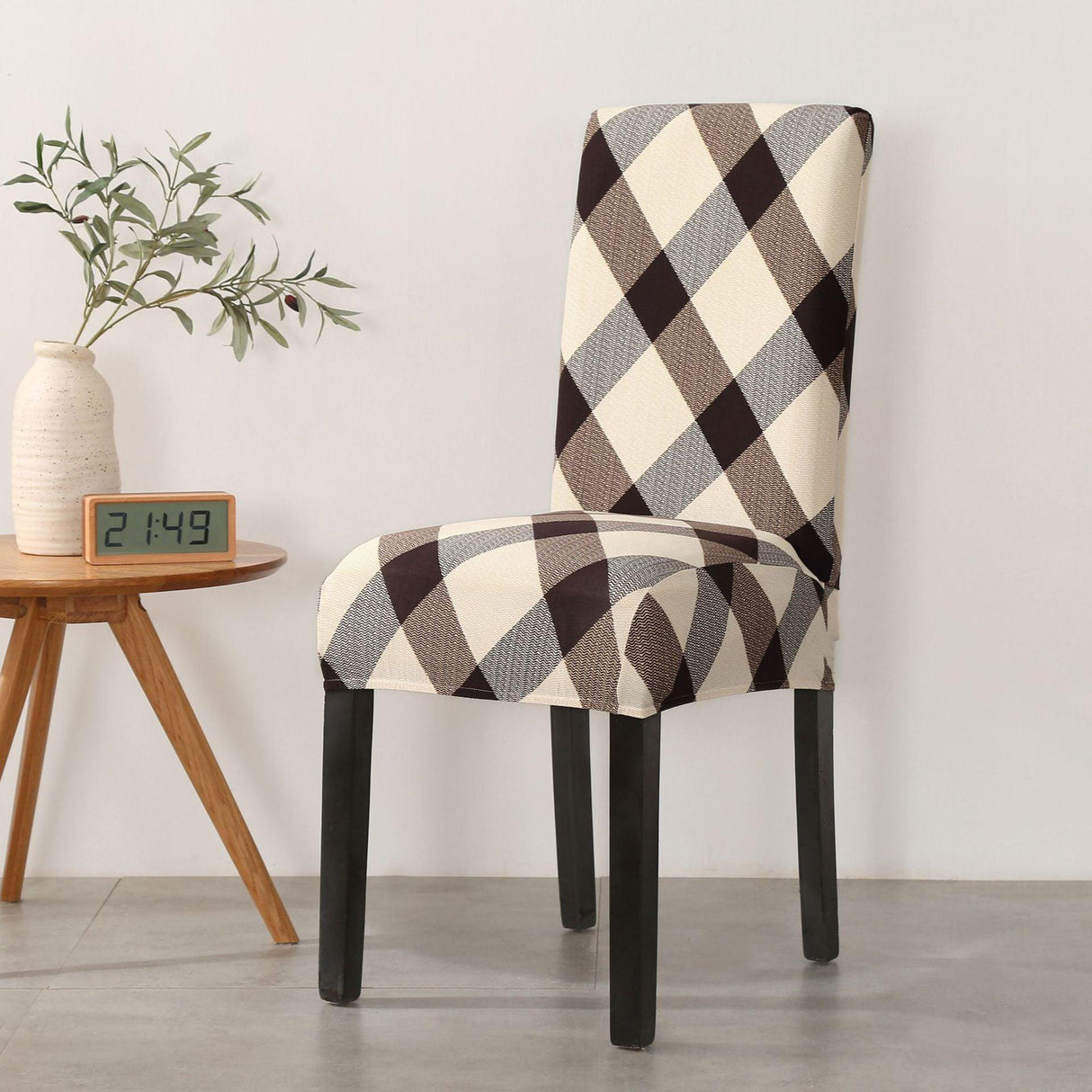 Print Pattened Dining Chair Cover Spandex Elastic Chair Slipcover Stretch Case For Chairs Wedding Hotel Banquet Fit Stretch Short Dining Room Chair Covers with Printed Pattern Banquet Chair Seat Protector Slipcover For Home Party Hotel Wedding Ceremony