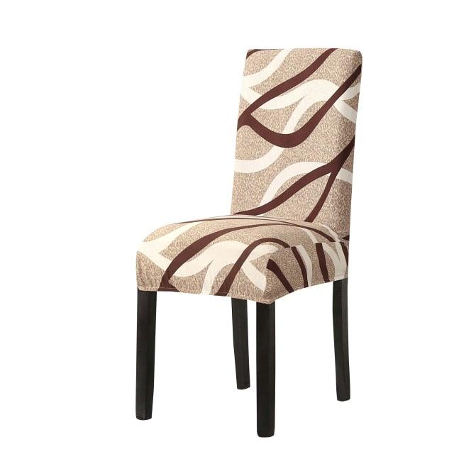 Print Pattened Dining Chair Cover Spandex Elastic Chair Slipcover Stretch Case For Chairs Wedding Hotel Banquet Fit Stretch Short Dining Room Chair Covers with Printed Pattern Banquet Chair Seat Protector Slipcover For Home Party Hotel Wedding Ceremony