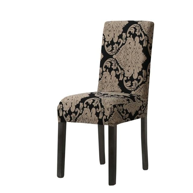 Print Pattened Dining Chair Cover Spandex Elastic Chair Slipcover Stretch Case For Chairs Wedding Hotel Banquet Fit Stretch Short Dining Room Chair Covers with Printed Pattern Banquet Chair Seat Protector Slipcover For Home Party Hotel Wedding Ceremony