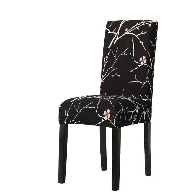 Print Pattened Dining Chair Cover Spandex Elastic Chair Slipcover Stretch Case For Chairs Wedding Hotel Banquet Fit Stretch Short Dining Room Chair Covers with Printed Pattern Banquet Chair Seat Protector Slipcover For Home Party Hotel Wedding Ceremony