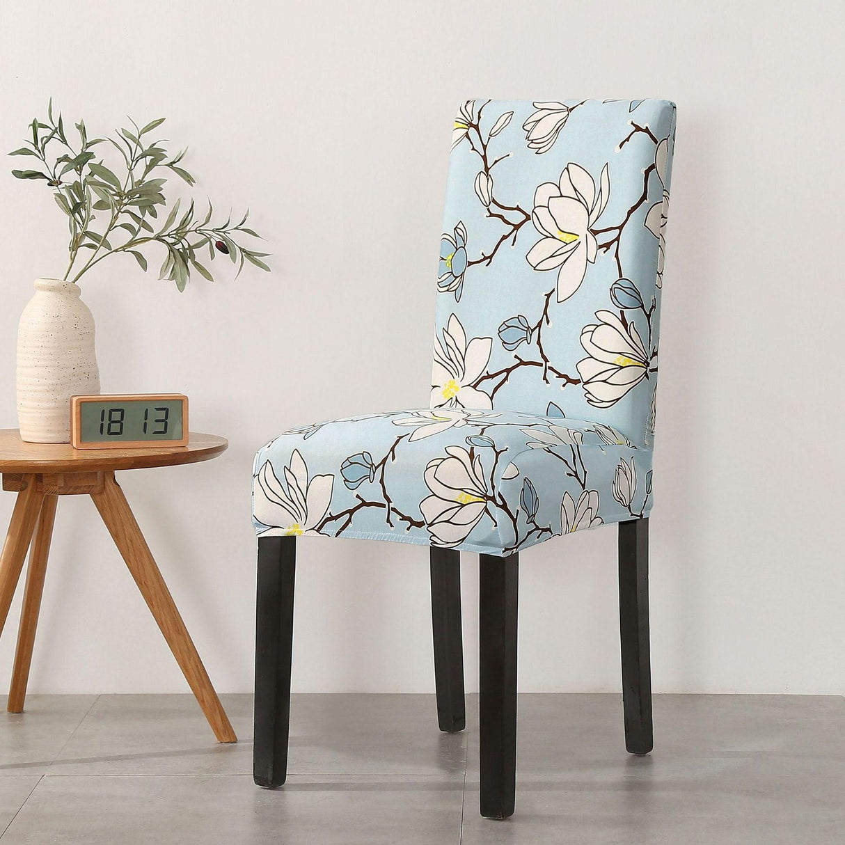 Print Pattened Dining Chair Cover Spandex Elastic Chair Slipcover Stretch Case For Chairs Wedding Hotel Banquet Fit Stretch Short Dining Room Chair Covers with Printed Pattern Banquet Chair Seat Protector Slipcover For Home Party Hotel Wedding Ceremony