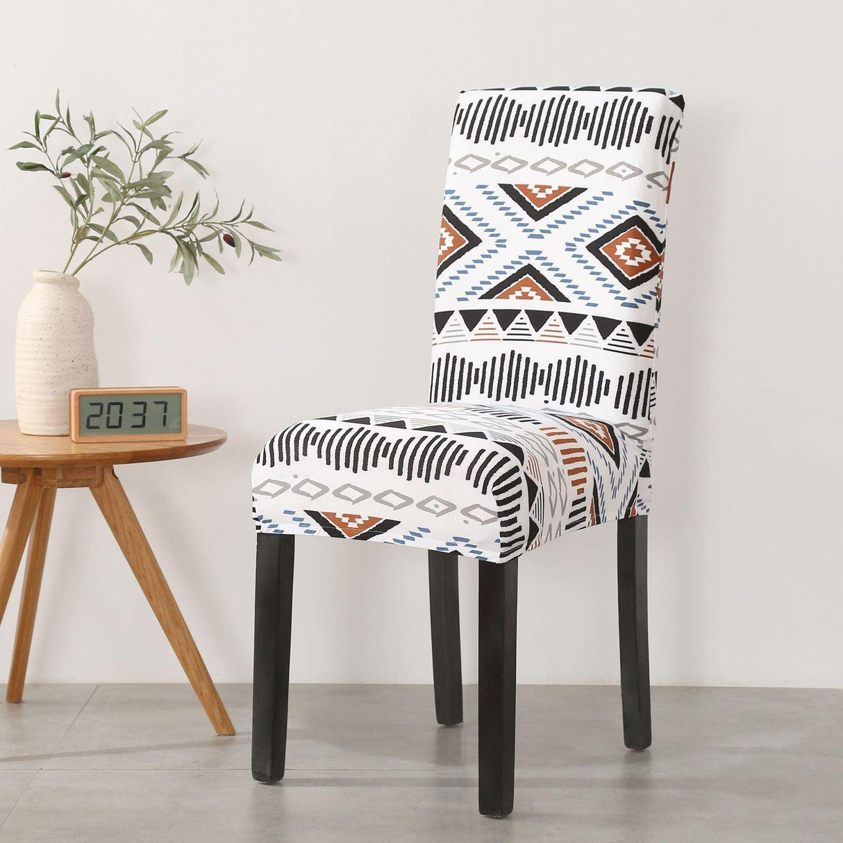 Print Pattened Dining Chair Cover Spandex Elastic Chair Slipcover Stretch Case For Chairs Wedding Hotel Banquet Fit Stretch Short Dining Room Chair Covers with Printed Pattern Banquet Chair Seat Protector Slipcover For Home Party Hotel Wedding Ceremony
