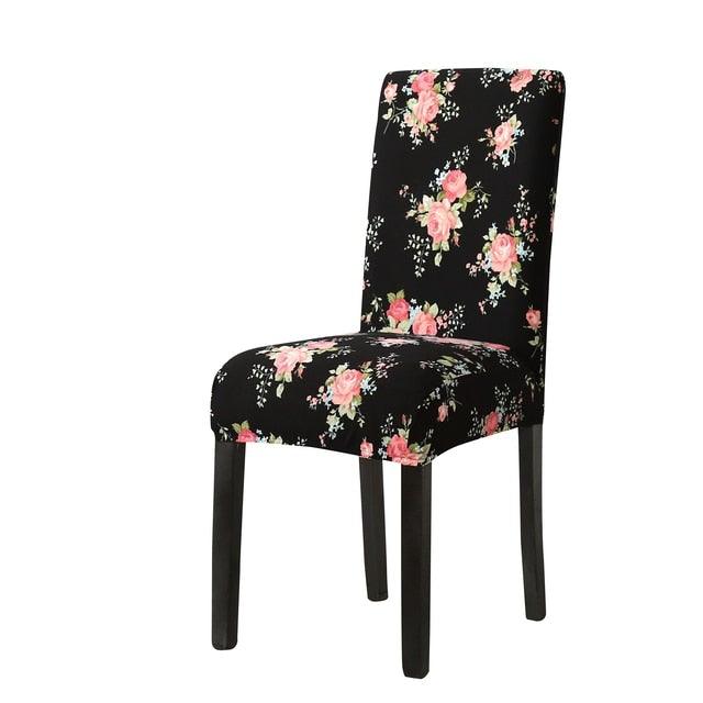 Print Pattened Dining Chair Cover Spandex Elastic Chair Slipcover Stretch Case For Chairs Wedding Hotel Banquet Fit Stretch Short Dining Room Chair Covers with Printed Pattern Banquet Chair Seat Protector Slipcover For Home Party Hotel Wedding Ceremony