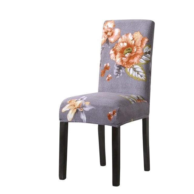 Print Pattened Dining Chair Cover Spandex Elastic Chair Slipcover Stretch Case For Chairs Wedding Hotel Banquet Fit Stretch Short Dining Room Chair Covers with Printed Pattern Banquet Chair Seat Protector Slipcover For Home Party Hotel Wedding Ceremony