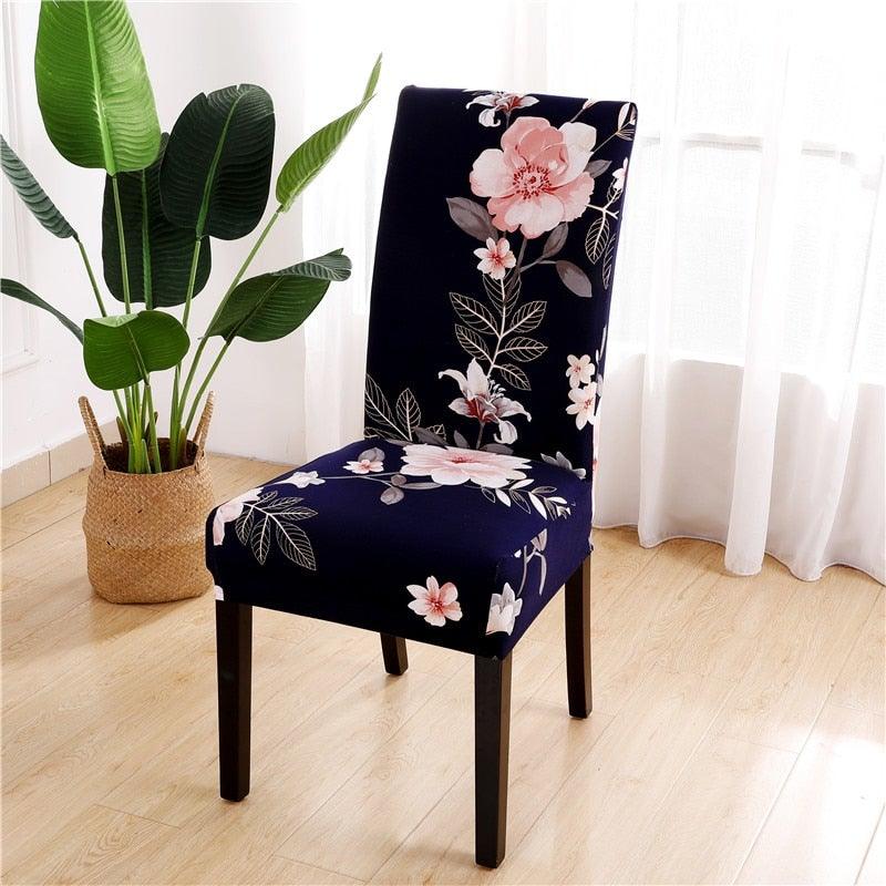 Printed Chair Cover Spandex Stretch Durable Soft Seat Chair Covers Slipcovers for Kitchen Dining Room Wedding Banquet Hotel Chair Covers for Dining Room Stretch Spandex Removable Washable Anti-dust Seat Slipcover Protector for Hotel Office Ceremony