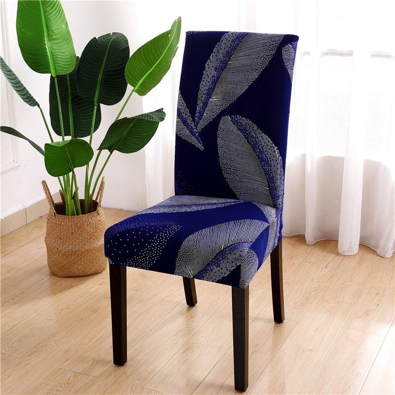 Printed Chair Cover Spandex Stretch Durable Soft Seat Chair Covers Slipcovers for Kitchen Dining Room Wedding Banquet Hotel Chair Covers for Dining Room Stretch Spandex Removable Washable Anti-dust Seat Slipcover Protector for Hotel Office Ceremony