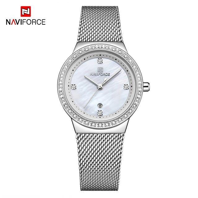 Fashion Elegant Watches Luxury Analog Women Watch With Date Casual Quartz Wristwatch With Stainless Steel Mesh Band Perfect Gift