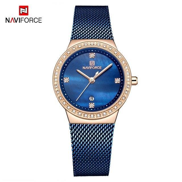 Fashion Elegant Watches Luxury Analog Women Watch With Date Casual Quartz Wristwatch With Stainless Steel Mesh Band Perfect Gift