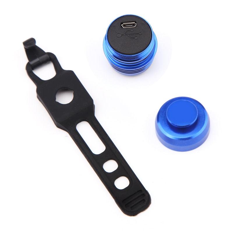 Bicycle Rear Light Bike Warning Lamp USB Charge Red White Light Color Safety Headlight Bike Tail Light Rechargeable Ultra Bright Bike Rear Light USB Rechargeable Bike LED Light