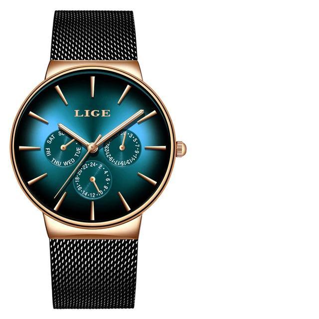 Men's Elegant Watch With Stainless Steel Straps And Chronometers For Day And Date Display Unique Design Perfect Gift For Man And Women