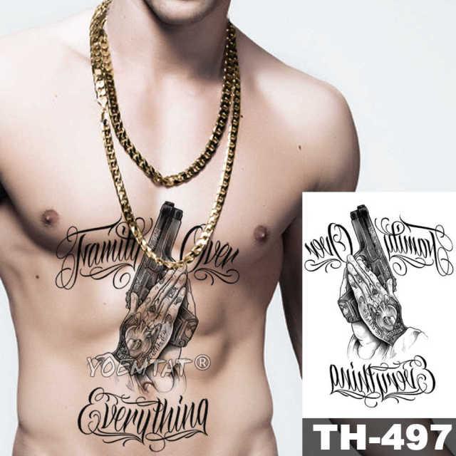Realistic Temporary Lion Wolf Sticker Tattoo Waterproof Elegant Body Arm Warrior Tattoo For Mens