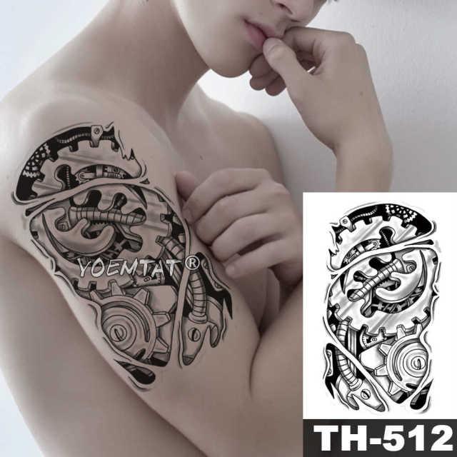 Realistic Temporary Lion Wolf Sticker Tattoo Waterproof Elegant Body Arm Warrior Tattoo For Mens