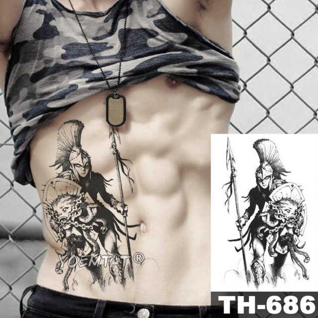 Realistic Temporary Lion Wolf Sticker Tattoo Waterproof Elegant Body Arm Warrior Tattoo For Mens