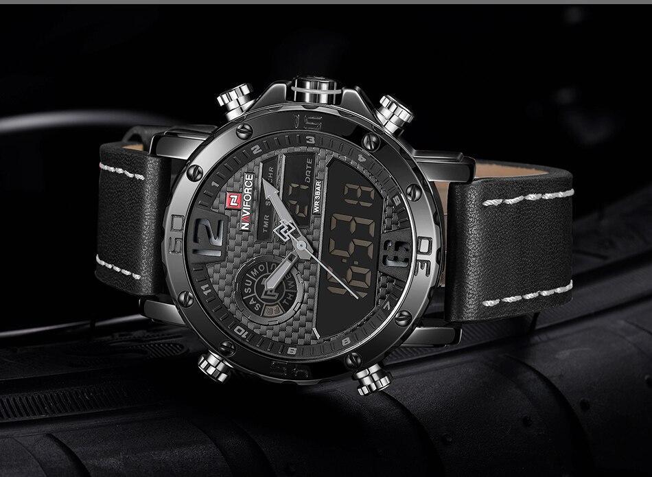 Men's Sports Waterproof Digital Analog Multifunction Watch Excellent Design Perfect Gift