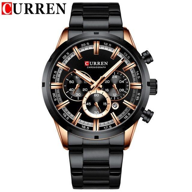 Men's Sports Waterproof Stainless Steel Watch With Chronometers And Special Date Display Unique Design Perfect Gift