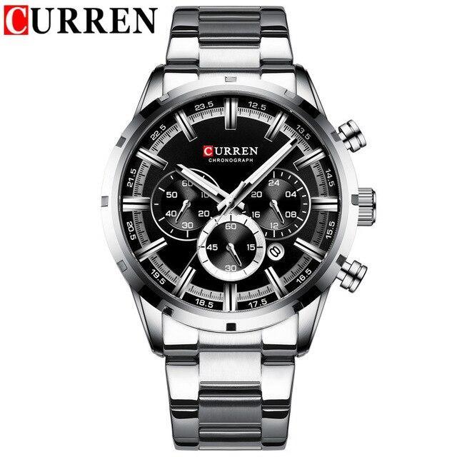 Men's Sports Waterproof Stainless Steel Watch With Chronometers And Special Date Display Unique Design Perfect Gift