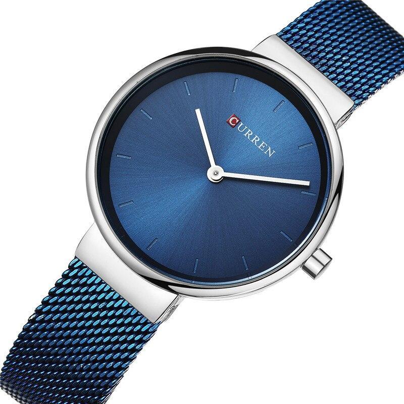 Women's Casual Stainless Steel Watch With Knitted Bracelet Excellent Background Unique Design Perfect For Her