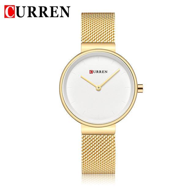 Women's Casual Stainless Steel Watch With Knitted Bracelet Excellent Background Unique Design Perfect For Her