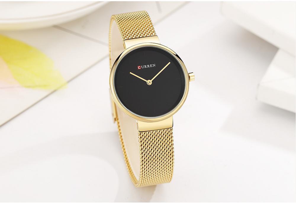 Women's Casual Stainless Steel Watch With Knitted Bracelet Excellent Background Unique Design Perfect For Her