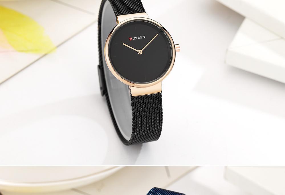 Women's Casual Stainless Steel Watch With Knitted Bracelet Excellent Background Unique Design Perfect For Her