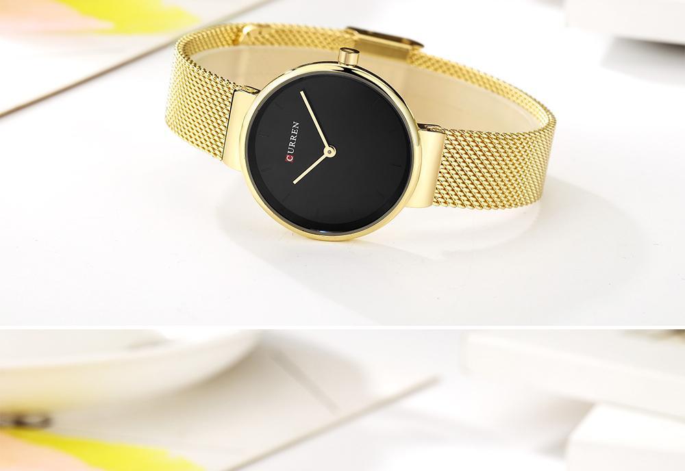 Women's Casual Stainless Steel Watch With Knitted Bracelet Excellent Background Unique Design Perfect For Her