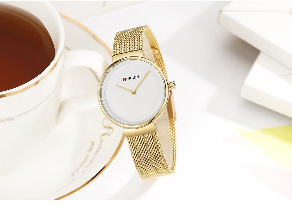 Women's Casual Stainless Steel Watch With Knitted Bracelet Excellent Background Unique Design Perfect For Her