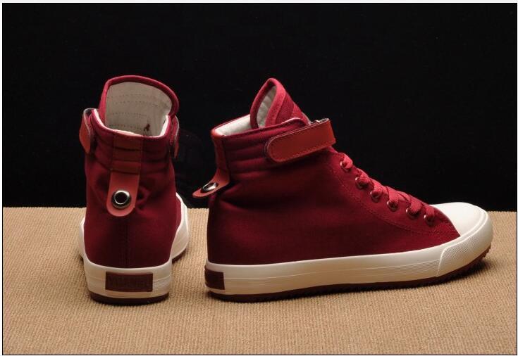 Fashion New Mens Light Breathable Canvas Casual Black White High Top Solid Color Sneakers Shoes Vulcanized Mens Sports Walking Jogging Non Slip Athletic Sneakers