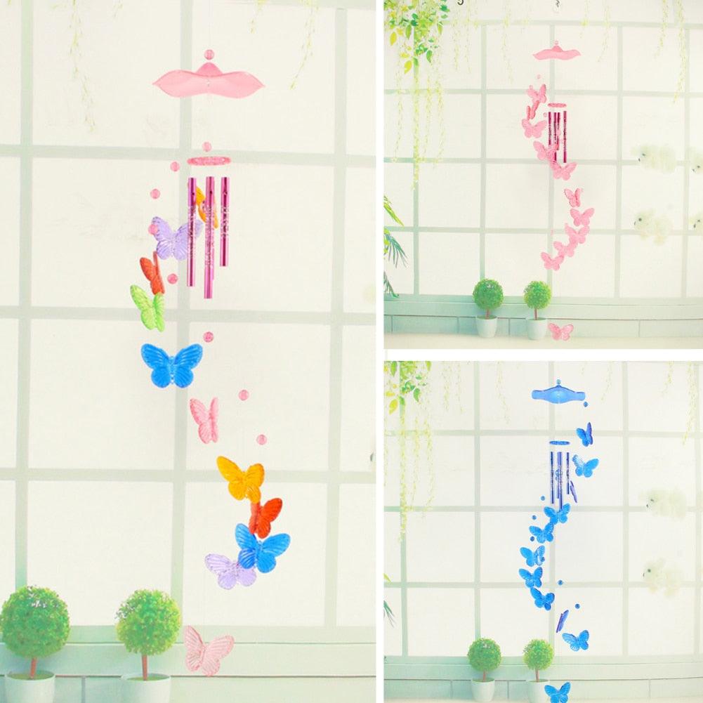 Lucky Butterfly Hanging Wind Chime Bell Garden Decoration Ornament Gift Home Decoration Fashion High-end Gift Butterfly Gift Grandmother Gift Mother Gift Birthday Gift Festival Gift Witness Friendship Outdoor Wind Chime Garden Decor