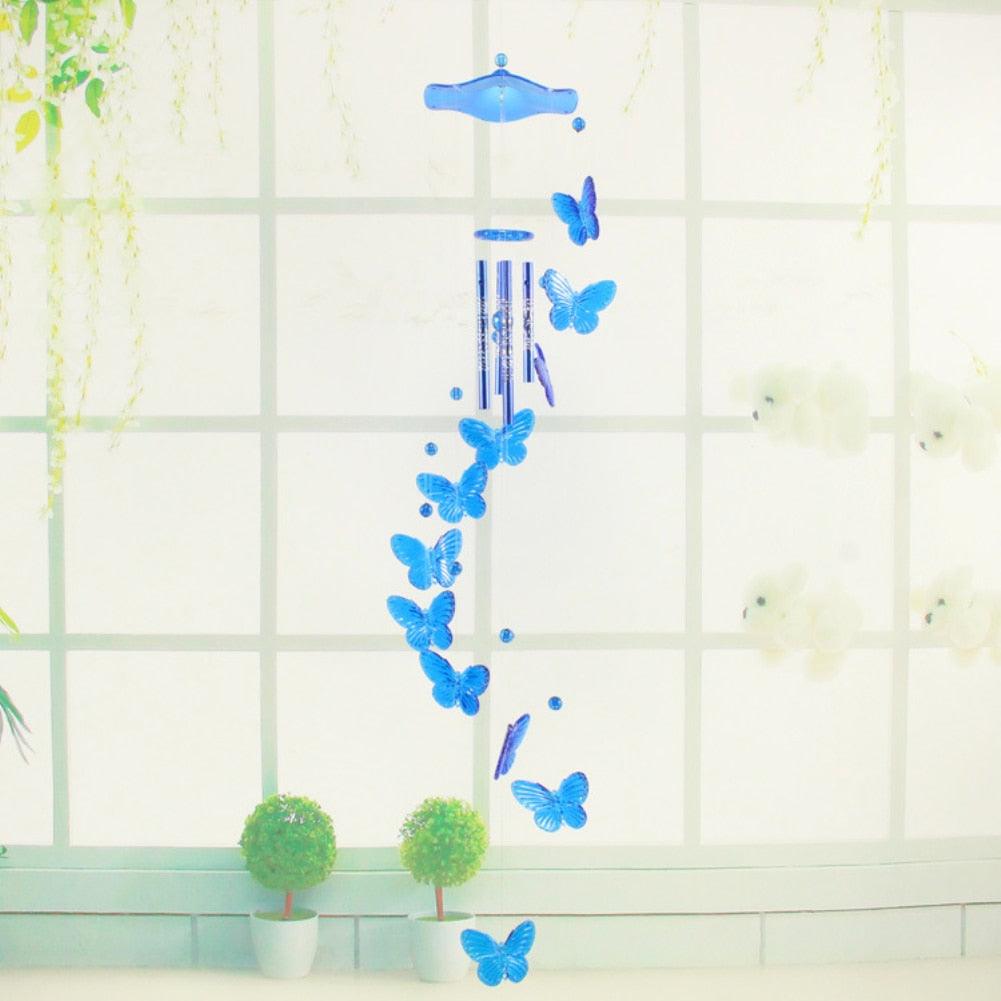 Lucky Butterfly Hanging Wind Chime Bell Garden Decoration Ornament Gift Home Decoration Fashion High-end Gift Butterfly Gift Grandmother Gift Mother Gift Birthday Gift Festival Gift Witness Friendship Outdoor Wind Chime Garden Decor