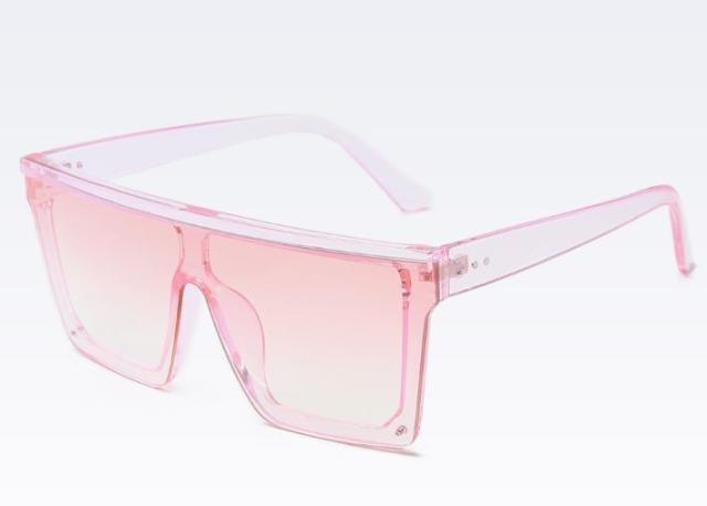 Classic Male Big Black Sunglasses For Men & Women New Fashionable Design New Mirror Pink Square Oversize Square Sunglasses for Women Men