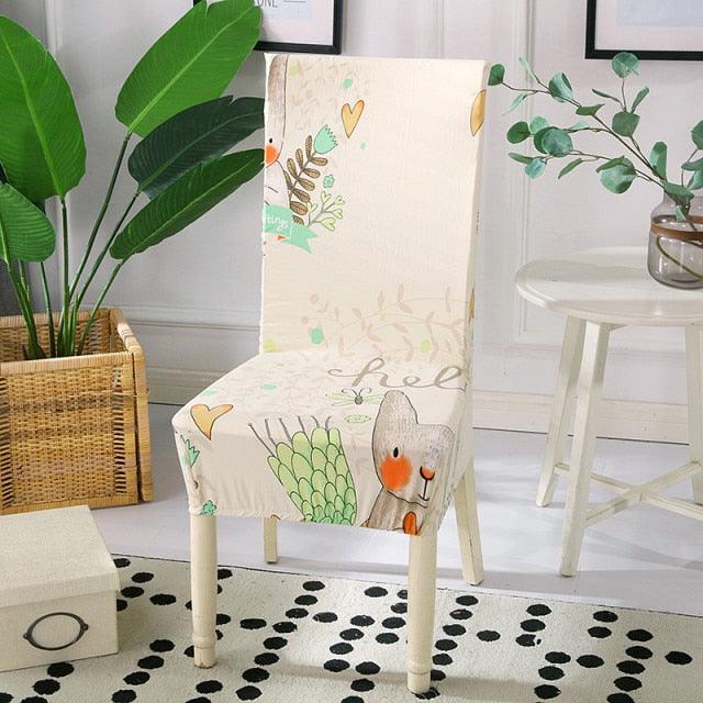 Spandex Dining Chair Cover With Back Elastic Universal Kitchen Living Room Stretch Slipcover Chair Covers Protector Seat Case Chair Cover Seat Protector Super Fit Slipcover Stretch Removable Washable Soft Spandex Fabric for Home