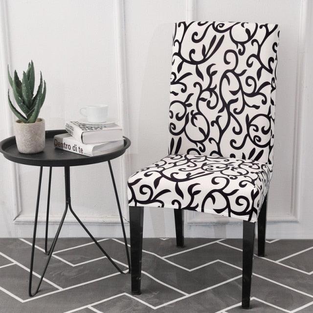 Spandex Dining Chair Cover With Back Elastic Universal Kitchen Living Room Stretch Slipcover Chair Covers Protector Seat Case Chair Cover Seat Protector Super Fit Slipcover Stretch Removable Washable Soft Spandex Fabric for Home