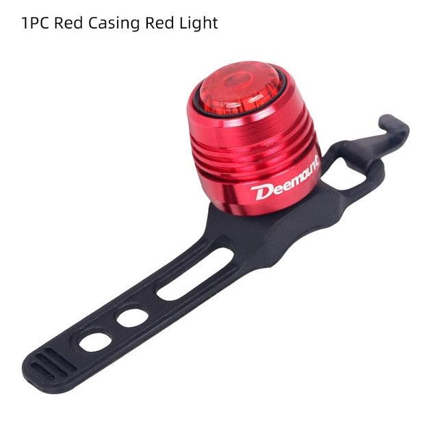Bicycle Rear Light Bike Warning Lamp USB Charge Red White Light Color Safety Headlight Bike Tail Light Rechargeable Ultra Bright Bike Rear Light USB Rechargeable Bike LED Light