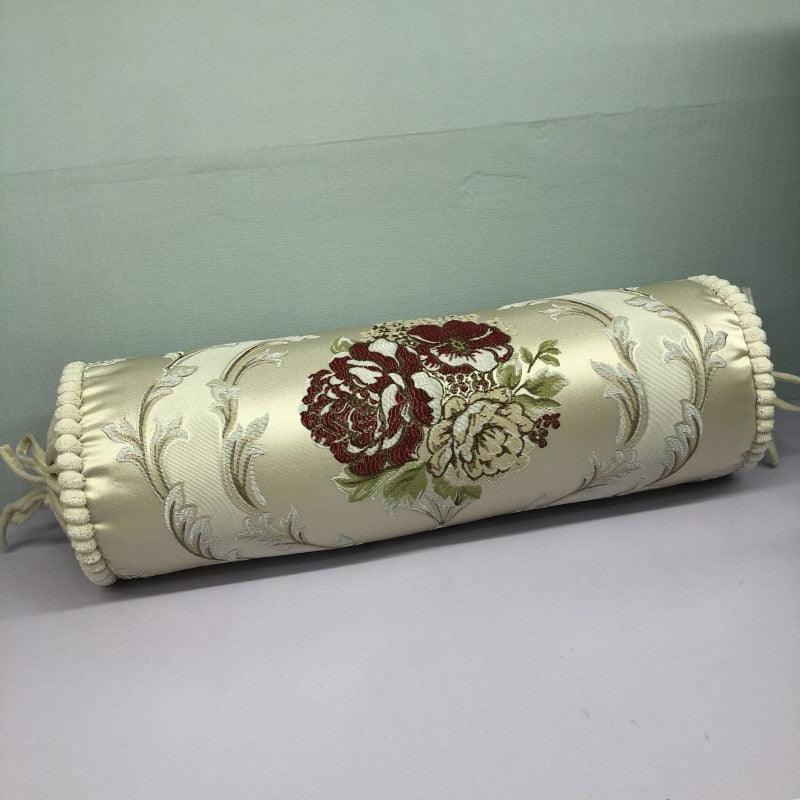 New Classical Luxury Cylindrical Cotton And Linen Pillow Roll Cushion Sofa Throw Polyester Cotton Linen Pillowcase Sofa Cushion Cover Backrest Home Chair Modern Colorful Design 15X50CM