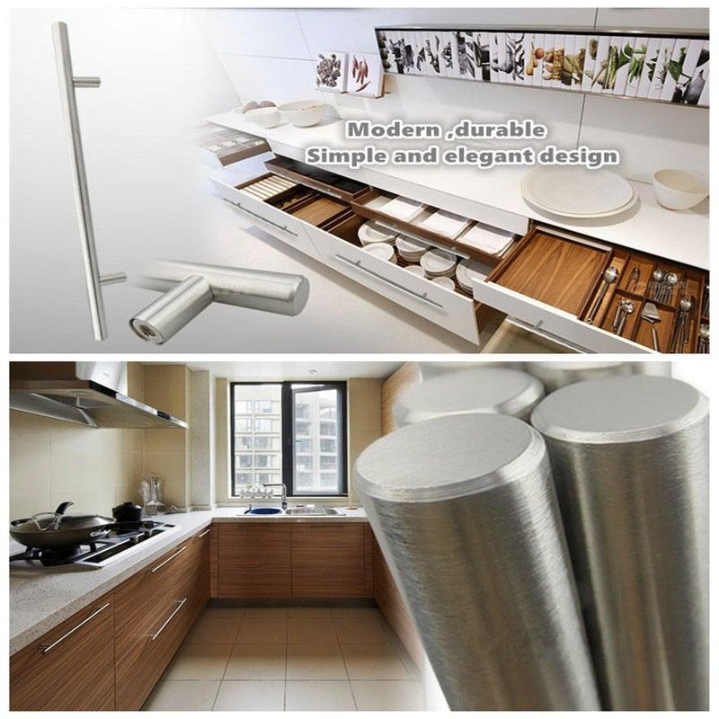 Modern Stainless Steel Kitchen Door Cabinet Bar Handle Pull Knob Cabinet Knobs Furniture Handle Cupboard Drawer Handle Stainless Steel Hollow Tube Bar Drawer Pulls Cupboard Knob For Kitchen Furniture Hardware