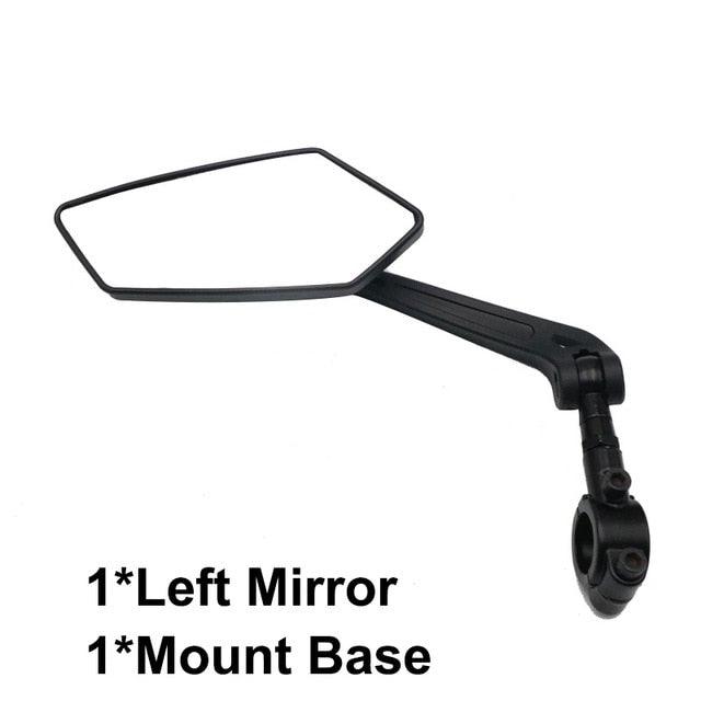 New Scratch Resistant Glass Lens Rear View Mirror Bike Cycling Clear Wide Range Back Sight Rearview Reflector Adjustable Handlebar Rotatable Bicycle Rear View Glass Mirror Wide Angle Acrylic Safety Mirror New Scratch Resistant Glass Lens