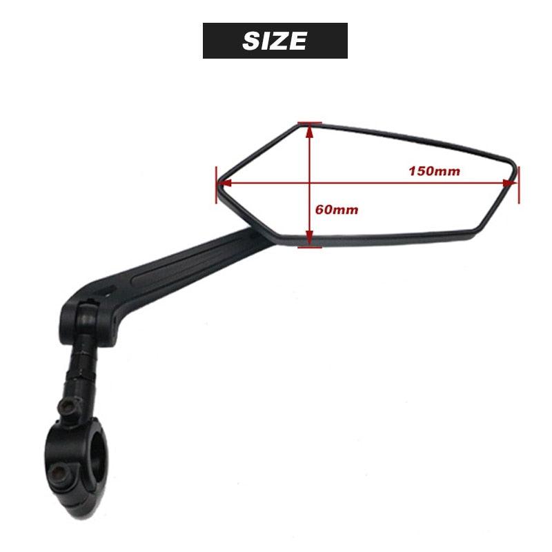 New Scratch Resistant Glass Lens Rear View Mirror Bike Cycling Clear Wide Range Back Sight Rearview Reflector Adjustable Handlebar Rotatable Bicycle Rear View Glass Mirror Wide Angle Acrylic Safety Mirror New Scratch Resistant Glass Lens