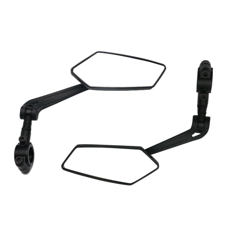 New Scratch Resistant Glass Lens Rear View Mirror Bike Cycling Clear Wide Range Back Sight Rearview Reflector Adjustable Handlebar Rotatable Bicycle Rear View Glass Mirror Wide Angle Acrylic Safety Mirror New Scratch Resistant Glass Lens
