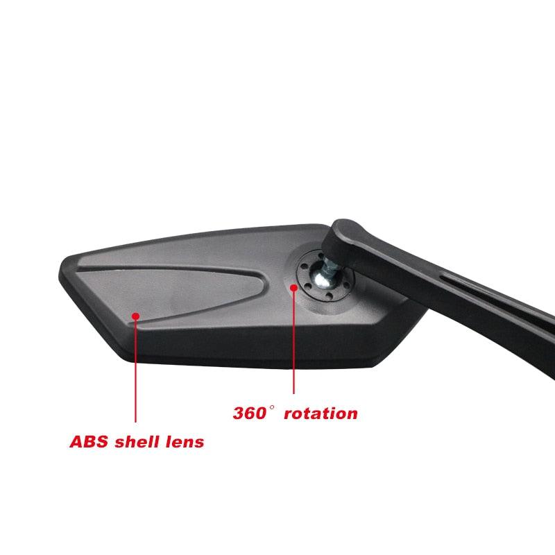 New Scratch Resistant Glass Lens Rear View Mirror Bike Cycling Clear Wide Range Back Sight Rearview Reflector Adjustable Handlebar Rotatable Bicycle Rear View Glass Mirror Wide Angle Acrylic Safety Mirror New Scratch Resistant Glass Lens