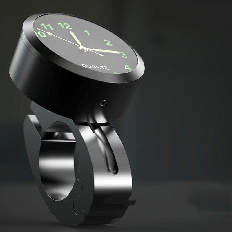 7/8" Universal Motorcycle Handlebar Watch Bike Hand Grip Bar Mount Dial Clock Motorcycle Handlebar Watch Mount Clock Glow Mount Clock Dial Watch Fit Waterproof For Scooter Bicycle Motor ATV