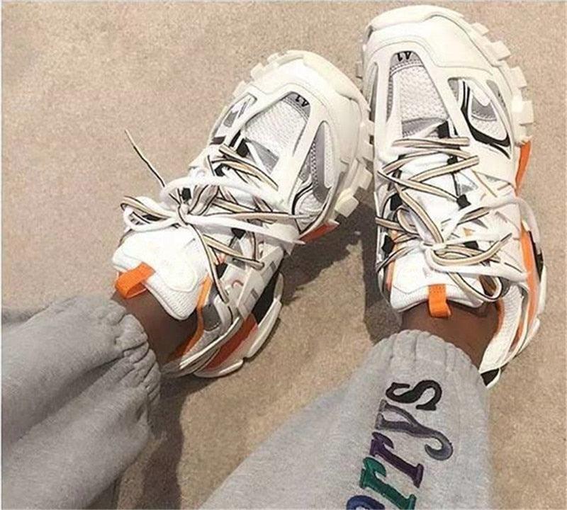 Black Womens Breathable Sneakers Spring Mesh Sneakers Woman Elegant Casual Sneakers Outdoor Sport Summer Couple Cushion Flats Running Womens Sneakers