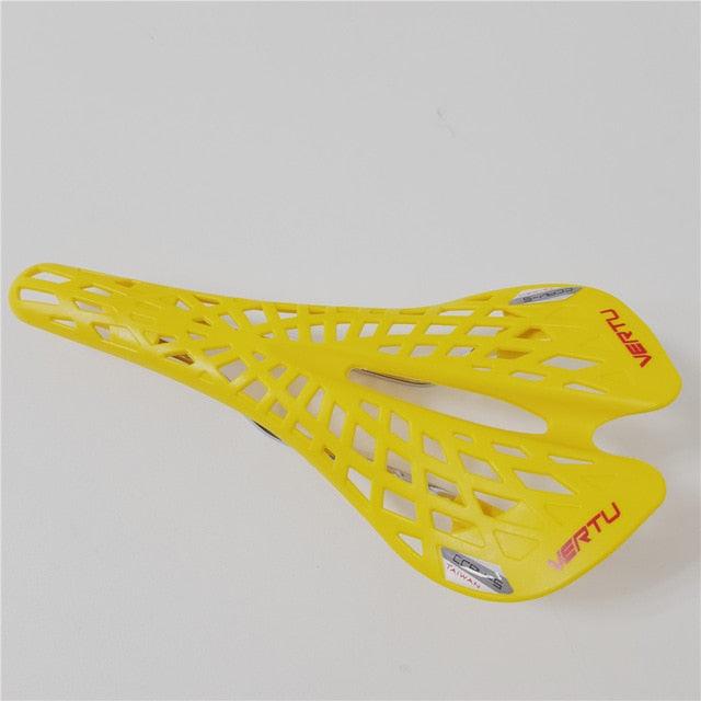 Mountain Super Light Plastic Bicycle Saddle Bike Saddle Seat PVC Cushion Hollow Seat Saddle Ultra Light Cycling Bicycle Seat Saddle Hollow Ergonomic Shock Absorption Water Resistant Protection