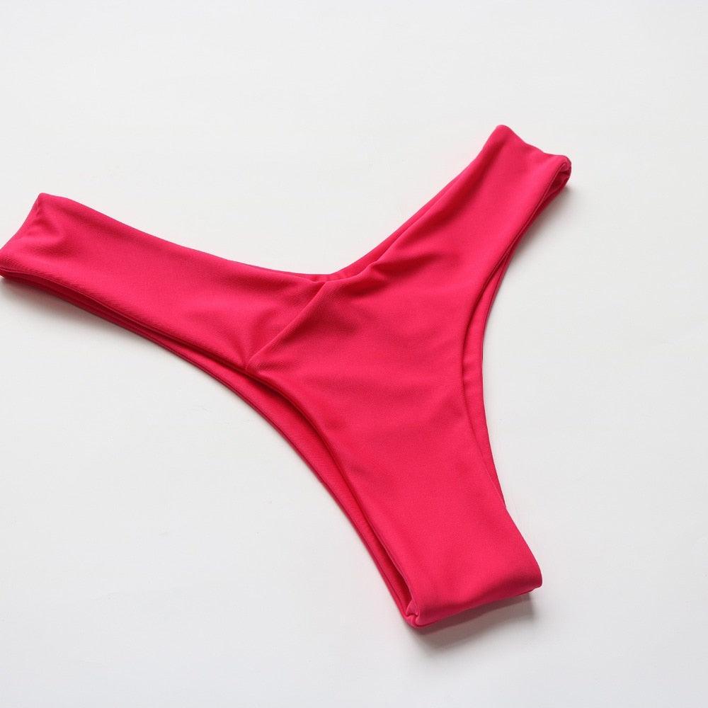 Micro Mini Bikini Swimwear Women Halter Push Up Bikini Set Padded Bra Women's Underwired Triangle Bathing Two Pieces Swimsuit Bikini Set Swimsuit Bandage Swim Suit