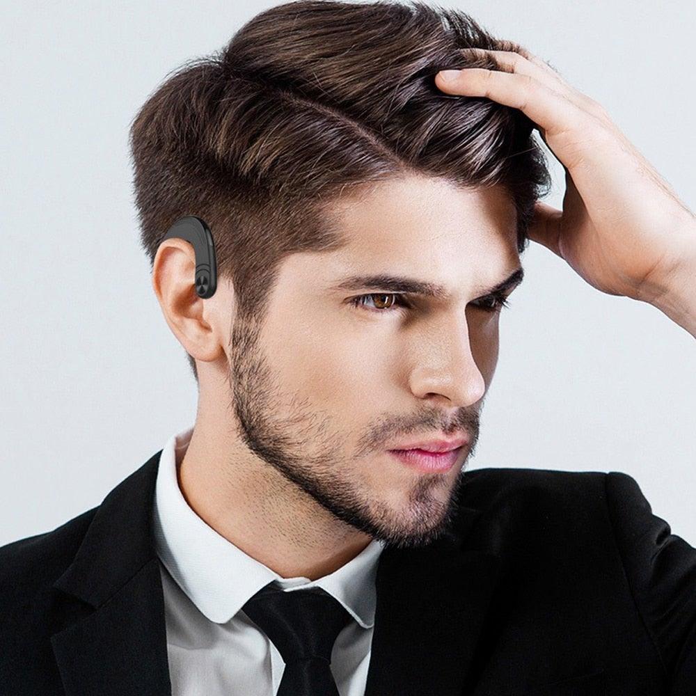 Modern Wireless Bluetooth Headphone Single Earphone Earbuds Exquisite Headset Wireless Bone Conduction Earphones Business Earbuds Bluetooth 4.1 Headphones Over Ear Hooks Handsfree Bone Conduction Earphones Headphones With Microphone
