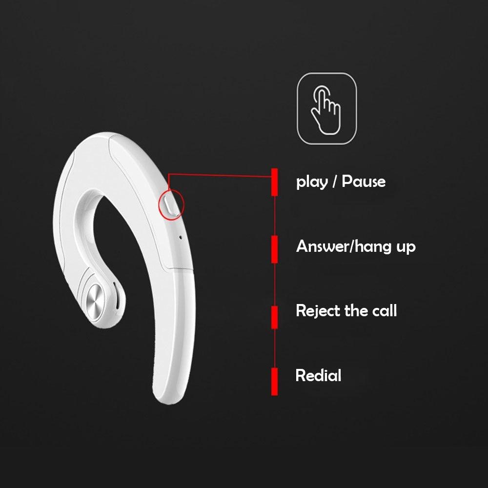 Modern Wireless Bluetooth Headphone Single Earphone Earbuds Exquisite Headset Wireless Bone Conduction Earphones Business Earbuds Bluetooth 4.1 Headphones Over Ear Hooks Handsfree Bone Conduction Earphones Headphones With Microphone
