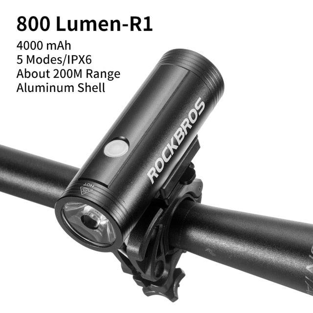 Bike Front Light Rainproof USB Rechargeable Bicycle Light Cycling Headlight LED Flashlight Bike USB Rechargeable Bicycle Light Bicycle Front Headlight LED Bike Headlight Lamp 2000mAh