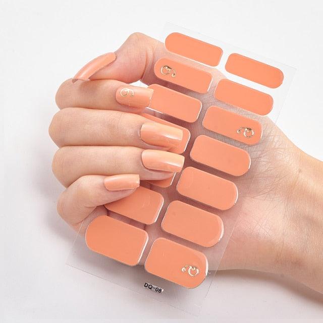 Full Cover Nail Stickers Designer Nail Decals Fashion Five Sorts of Nail Stickers Nail Sticker set Nail Decoration Nail Strips 3D Nail Art Stickers Decal Slider Template Diy Nail Tool Decorations Nail Art Design Self Adhesive Luxury Designer Nail Sticker