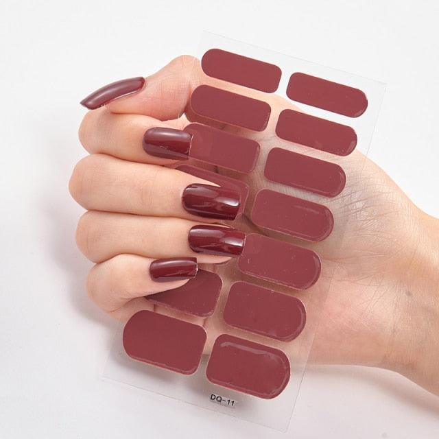Full Cover Nail Stickers Designer Nail Decals Fashion Five Sorts of Nail Stickers Nail Sticker set Nail Decoration Nail Strips 3D Nail Art Stickers Decal Slider Template Diy Nail Tool Decorations Nail Art Design Self Adhesive Luxury Designer Nail Sticker