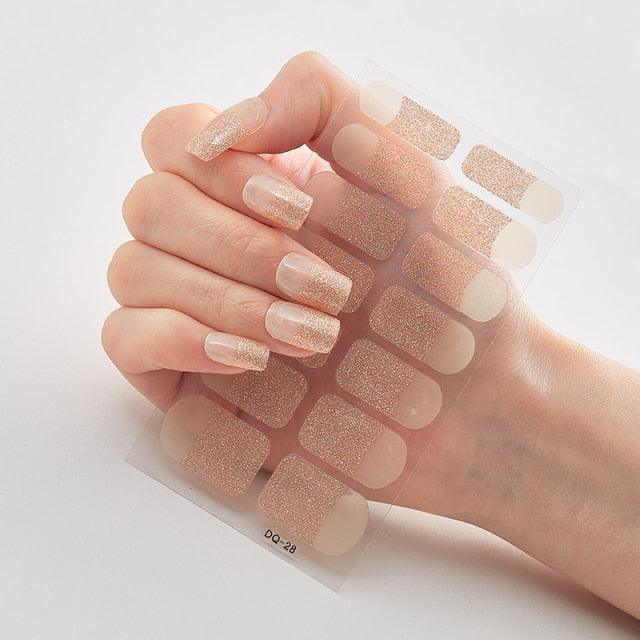 Full Cover Nail Stickers Designer Nail Decals Fashion Five Sorts of Nail Stickers Nail Sticker set Nail Decoration Nail Strips 3D Nail Art Stickers Decal Slider Template Diy Nail Tool Decorations Nail Art Design Self Adhesive Luxury Designer Nail Sticker